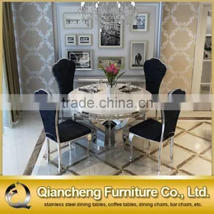 Modern 8 Seater Marble Dining Table Black Stone Table thumbnail-3