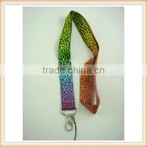 NEW Colourful Leopard Animal Printed Neck Lanyard Strap Mobile Phone ID Keychain thumbnail-1