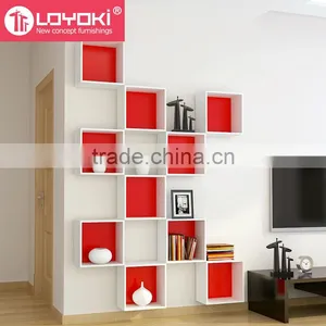 Hot Sale Wall Storage Wall Organizer MDF Square Mount Cube Shelf for DIY Home Decoration thumbnail-1