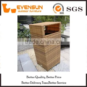 Environment Friendly Durable Rattan Dusbin Wicker Furniture thumbnail-2