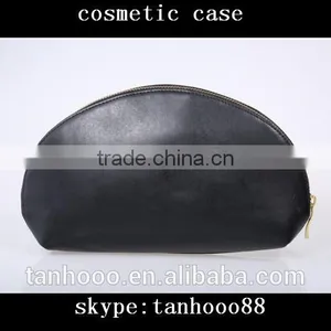 High Quality Black Shell Shape Makeup Case Leather Cosmetic Bag Case thumbnail-2