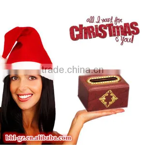 Hotel Amenity PU Leather Rectangular Tissue Box With Gold Foil M-1A-1(PW-13) for Sale, Chian Manufacturer thumbnail-1