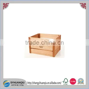Green Color Solid Wood Wooden Crate for Milk Friut thumbnail-1