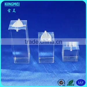 New Crystal Acrylic Ring Display Block Acrylic Jewellery Ring Stand Pink Acrylic Jewelry Display Block thumbnail-5