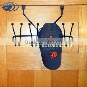 2016 Metal Powder Coat Overdoor Hook Storage Rack With Hat Rack Hooks thumbnail-1