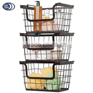 Best Selling Widely Use Fruit Vegetable Metal Hanging Basket Bracket thumbnail-2