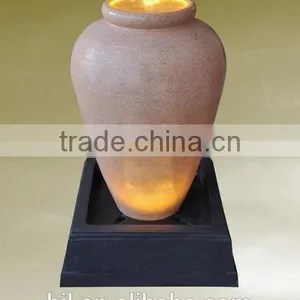 Indoor Led Light Resin Vase Water Fountain Decorative thumbnail-1