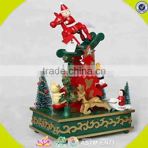 Wholesale Baby Wooden Carousel Horse Music Top Fashion Kids Wooden Carousel Horse Music Box W07B011C thumbnail-5