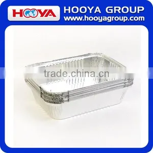 5pcs Square Disposable Aluminum Foil Pans Aluminium Foil Food Contatiner Trays Aluminum Foil Plates for Fast Food thumbnail-2