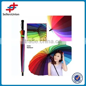 Big Rainbow Umbrella, Cheap Outdoor Umbrellas thumbnail-1