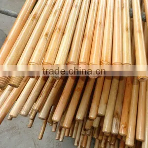 Varnished Wooden Mop Handle thumbnail-1