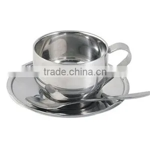 Double Wall Stainless Steel Coffee Cups With Handle thumbnail-1