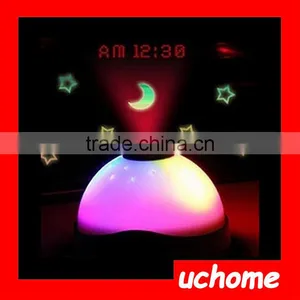 UCHOME Rainbow Color Led Night Light Projection Projector Digital Alarm Clock thumbnail-1
