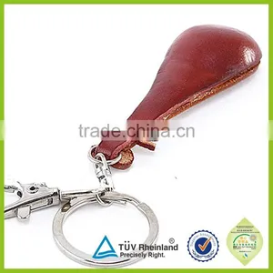 Pu Leather Keyring Debossed Logo Keychain thumbnail-3