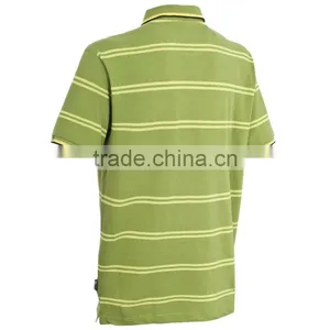 Men's Fashion Cotton Pique Stripe Polo Shirt thumbnail-2
