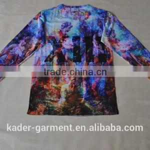Custom Sublimation Long Sleeve T Shirt thumbnail-1