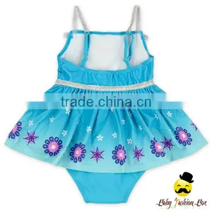 Children Cartoon Character Snow Strap Kids Beach Little Girl Modeling One Piece Swimwear Dress Clothes thumbnail-1