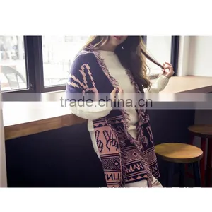 Korean Style Fashion Latest Design Long Acrylic Candy Color Choice Elegant Wear Shawl Scarf Womens thumbnail-5