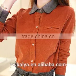 2014 New Design Flannel Long Casual Blouse Wholesale Japanese Style thumbnail-1