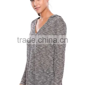 High Quality Ladies Fashion Thin Hoody Sweater With Wholesale Price thumbnail-4