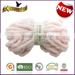 Charmkey Hot Selling Blanket Knitting Yarn 100% Polyester Chunky Chenille Yarn thumbnail-2