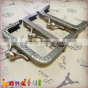 8cm Antique Bronze Metal Coin Purse Frame Clutch Purse Frame thumbnail-1