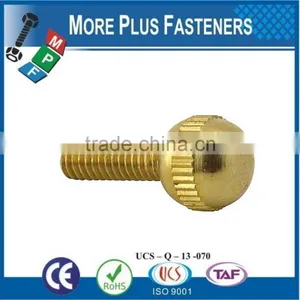 Made in Taiwan Custom Made Brass Material or Stainless Steel Material Knurled Thumb Screw thumbnail-3