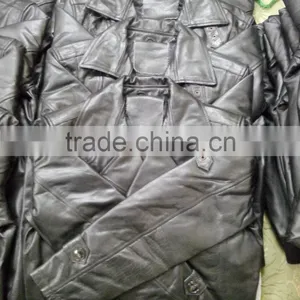 Women Leather Long Coat With Front Zipper thumbnail-4
