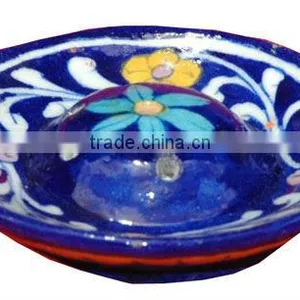 Blue Pottery Incense Stand , Ceramic Incense Stand thumbnail-1