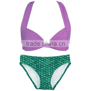 Women Swimwear Fishscales Mermaid Beachwear Bikini thumbnail-5