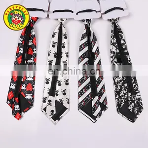 Wholesale Halloween Skull Printed Custom Ties thumbnail-2