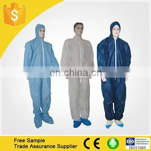 High Quality Disposable SMS/PP Working Coverall With Zipper thumbnail-1