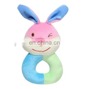 Custom Design Own Drawing Colorful Rabbit Baby Ring Rattle thumbnail-1