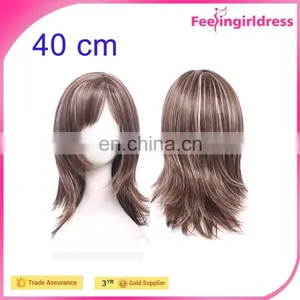 Silk Material Top Natural Looking Raw 40CM Human Hair Wig thumbnail-1