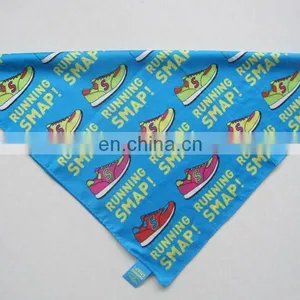 2014 Hot Sell 100% Cotton Shoes Pattern Pringting Triangle Pet Bandana thumbnail-1