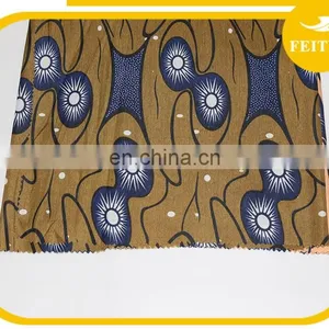 FEITEX African Jacquard Fabric Cotton Dyeing 100% Cotton Fabric Guinea Brocade Damask Shadda thumbnail-3