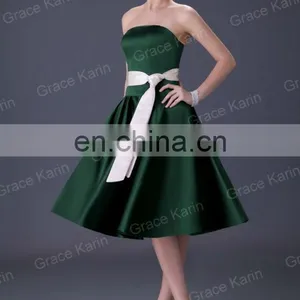 2015 Grace Karin Women's Special Satin Short Bridesmaid Dresses With Five Colors CL3026 thumbnail-2