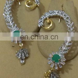 Cz Earrings Manufacturer , Cz Jewellery, Cubic Zircon Ear Jewelry Custom Design Making thumbnail-6