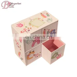 Four Drawers Printing Student Stationery Storage Box thumbnail-1