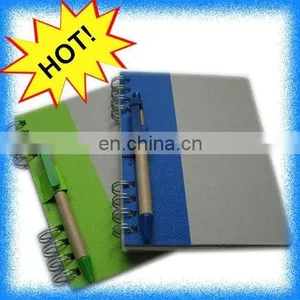 Eco Recycled Spiral Notebook With Ballpoint Ball Pen thumbnail-1
