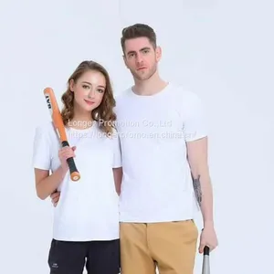 Round Neck Cotton T Shirt Customized Logo Printed thumbnail-1
