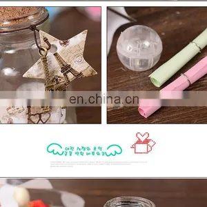 Round Shaped Wishing Glass Bottle Led Light Wishing Bottle With Eiffel Tower Charms for Girlfriend Gifts thumbnail-4