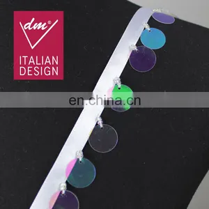 Wholesale Colorful Sequins Beaded Tassel Lace Trim for Decorative thumbnail-1
