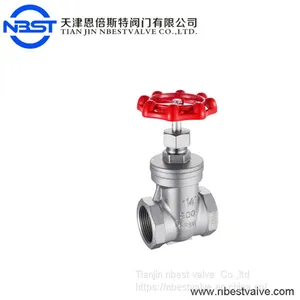 BSP Female Threaded Wedge Flange Stainless Steel 1/2 Inch Gate Valve thumbnail-1
