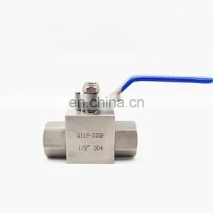 304 Stainless Steel High Pressure Ball Valve 2 Points 4 Points Hydraulic Inner Wire Valve thumbnail-1