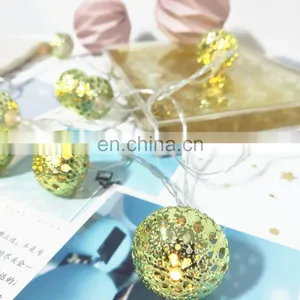 10L Led Iron Ball Night Ceiling Light Christmas Decoration Wall String Lights Indoor Home Garden Room Strip Lighting Morden thumbnail-2