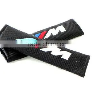 Custom Made Logo Design Carbon Fiber Seat Belt Harness Shoulder Pads Cover thumbnail-1