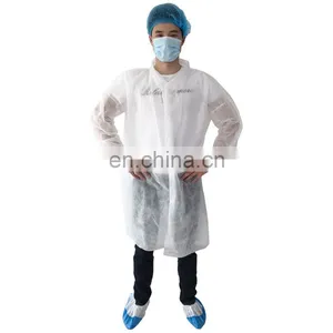 Disposable Kids Lab Coat Unisex White PP Lab Coats For Sale thumbnail-1