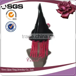 Funny Halloween Festival Hat With Pink Fake Hair Attachmed thumbnail-3