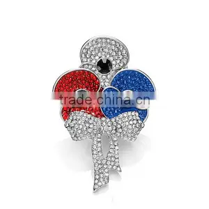 Classical Crystal Brooches for Women,poppy Brooch,poppy Pin Badge thumbnail-1